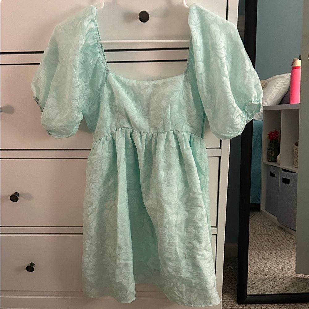Altar'd State Mint Floral Blouse